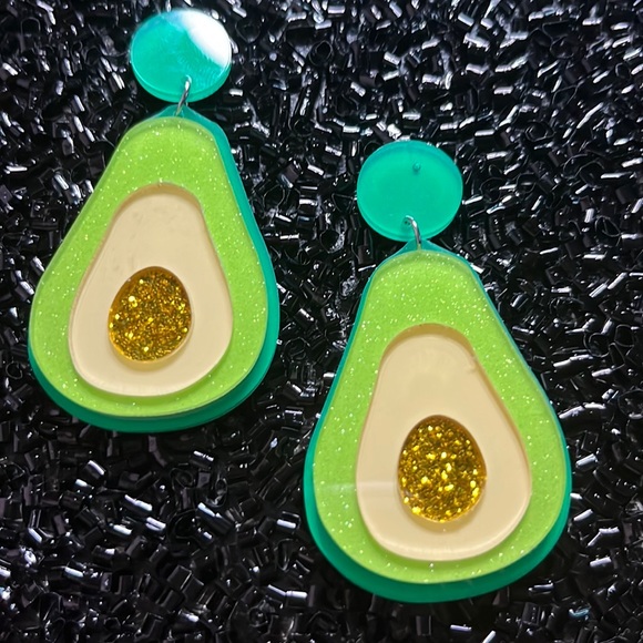 Fun Avocado Post Drop  Earring - Picture 7 of 13